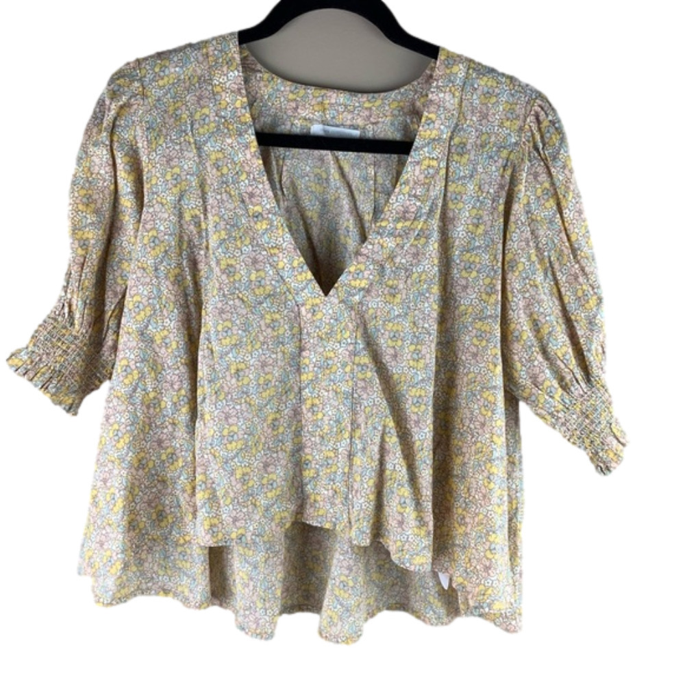 Urban Outfitters V-Neck Ditzy Floral Babydoll Top size Small